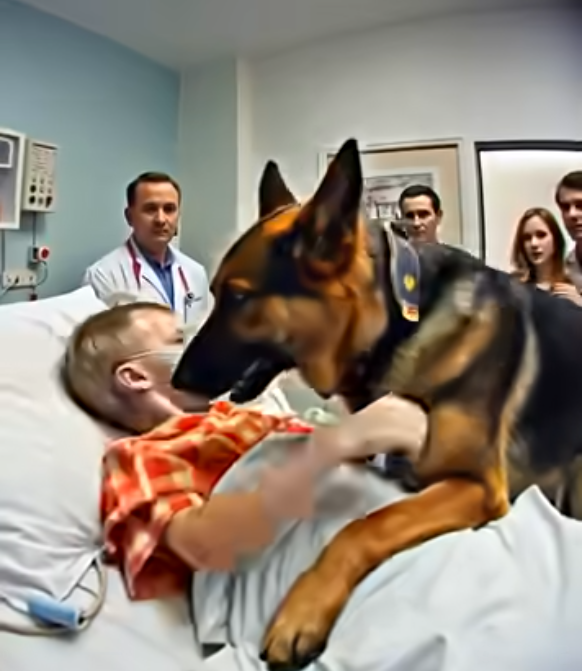 Before the surgery, the boy hugged his dog, but suddenly the dog jumped off the bed and lunged at one of the doctors: everyone was horrified when they realized the reason for the dog’s strange behavior