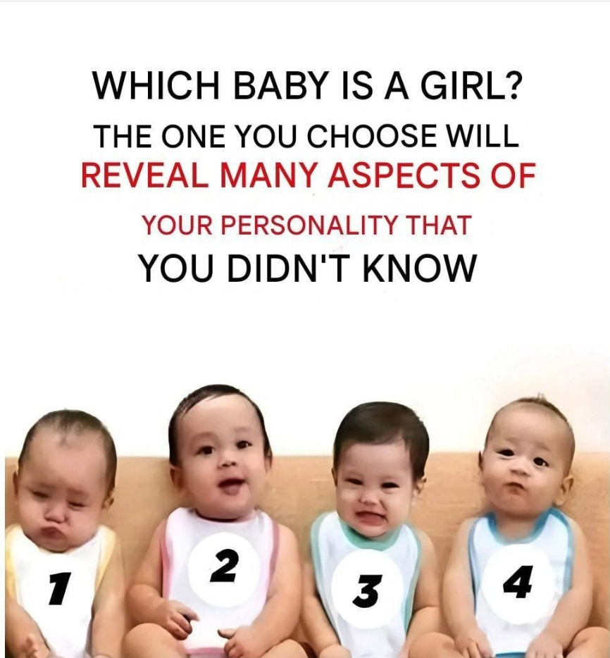 Psychological test: Which of these four babies is a little girl?