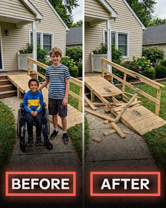 My Son Built a Ramp for the Neighbor’s Boy — Then an Entitled Woman Tore It Down, but Consequences Caught Up with Her Sooner Than She Ever Imagined