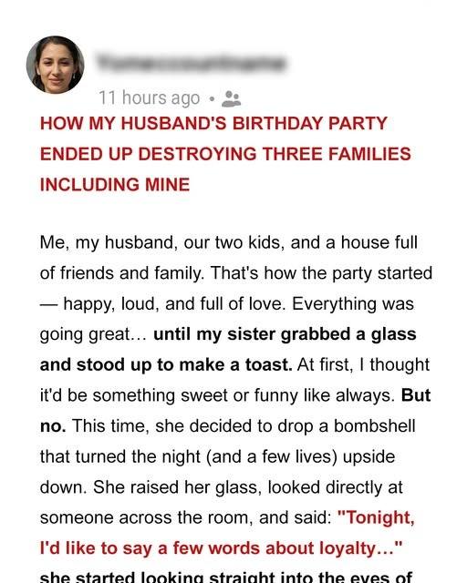 How My Husband’s Birthday Party Ended Up Destroying Three Families