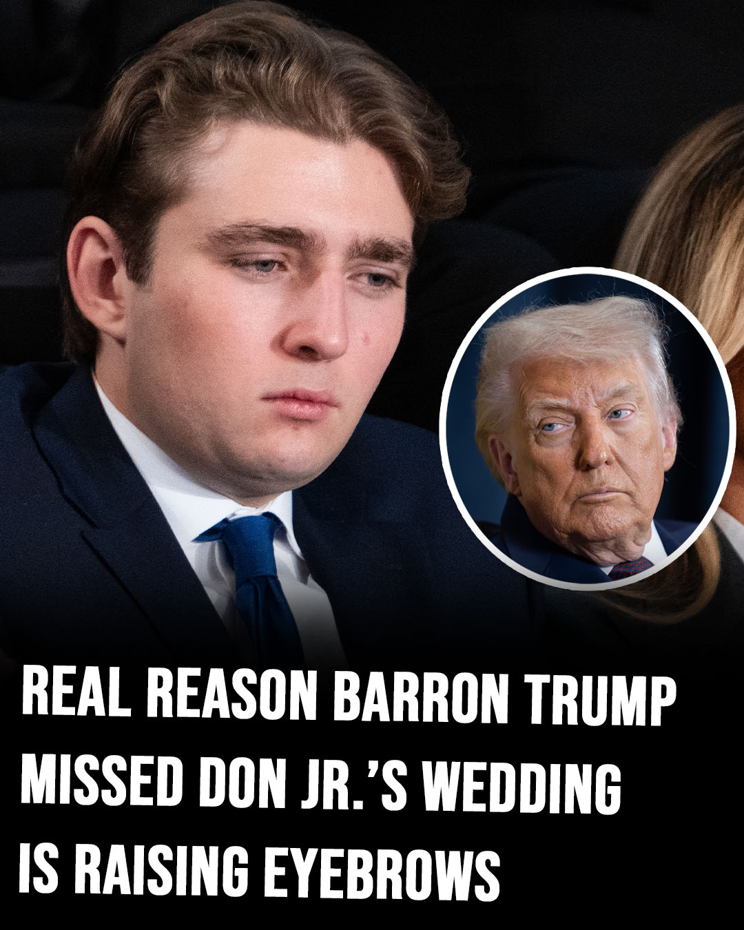 Real reason Barron Trump missed Don Jr.’s wedding is raising eyebrows
