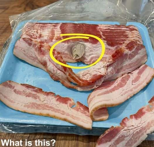 I went to the store and bought some bacon, brought it home to eat.